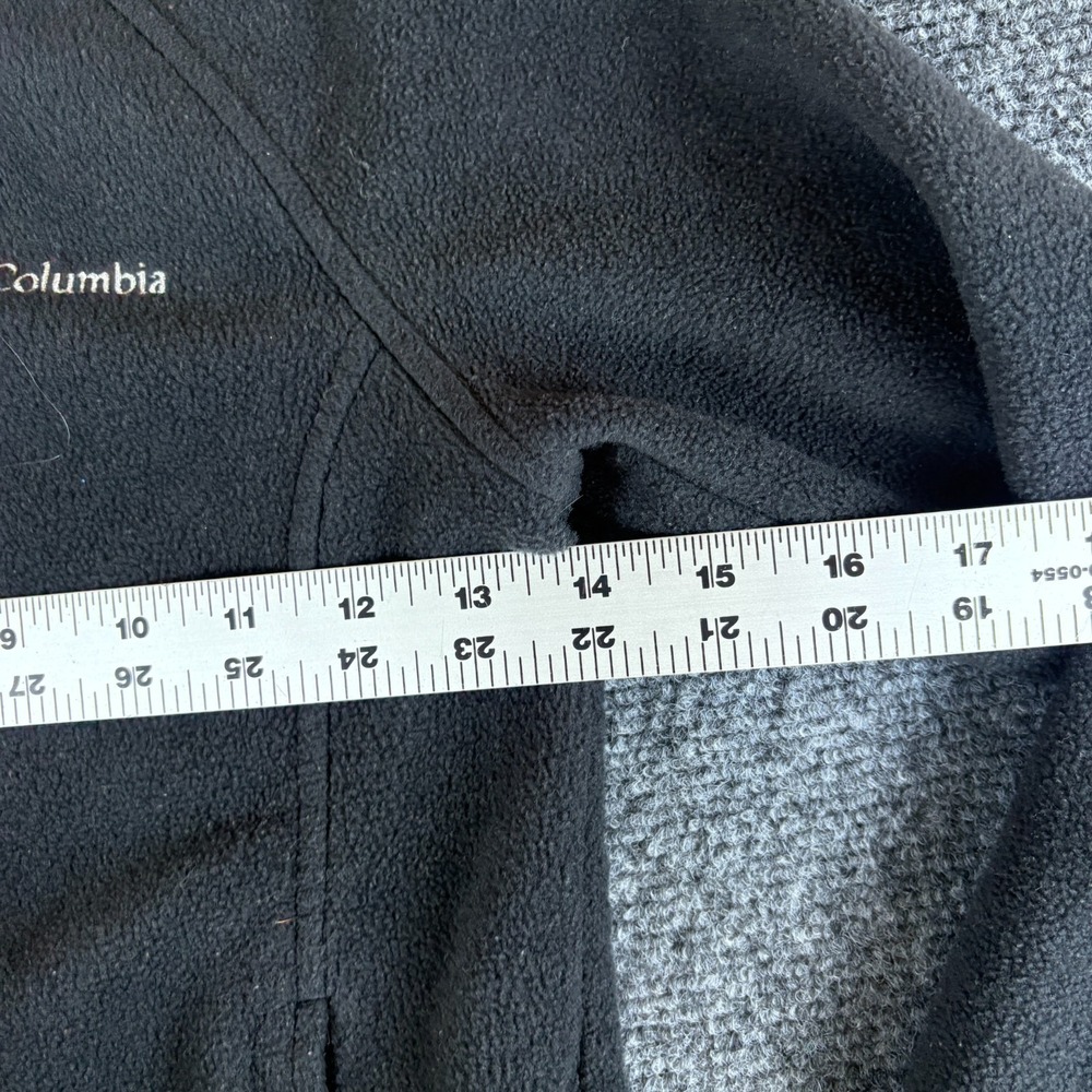 Columbia Sportswear Fleece Jacket Boys S 7-8 Black Logo Raglan Sleeve Full Zip - Picture 3 of 8
